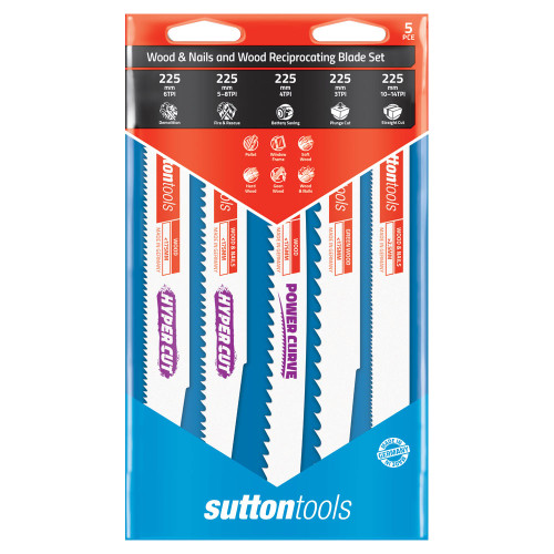 5PCE RECIPROCATING WOOD CUTTING BLADE SET