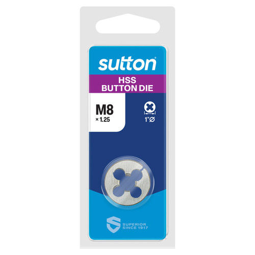 8MMX1.25MM 1\" OD METRIC HSS BUTTON DIE PRO SERIES
