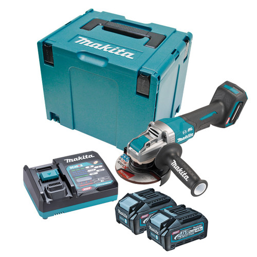 40V MAX 125MM BLESS X-LOCK P/S ANGLE GRINDER KIT 2X4BATT,CHR