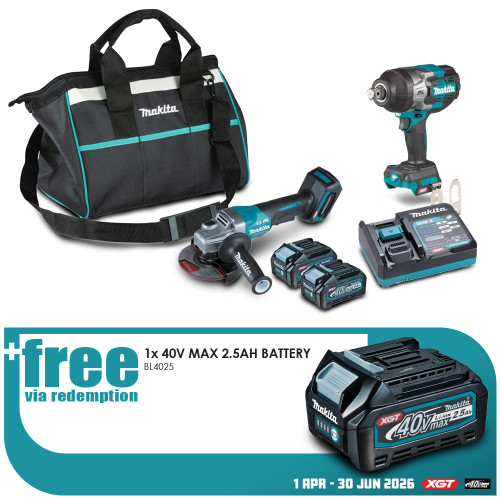 40V MAX XGT BRUSHLESS 2PCE COMBO KIT - 2X4.0BATT & CHRG
