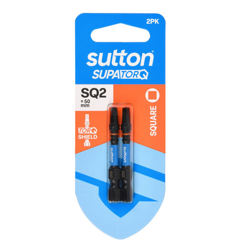 2PK SQ2 X 50MM SQUARE/ROBERTSON SUPATORQ DRIVER BIT