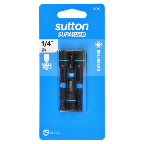 3PK 1/4 X 65MM SUPATORQ MAGNETIC NUTSETTER BIT