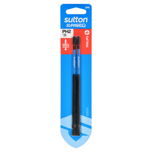2PK PH2 X 150MM PHILLIPS SUPATORQ DRIVER BIT