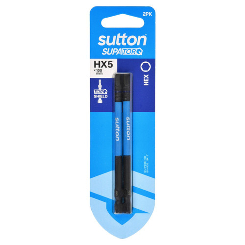 2PK HX5 X 150MM HEX SUPATORQ DRIVER BIT