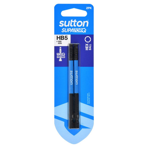 2PK HB5 X 100MM BALL HEX DRIVER BIT