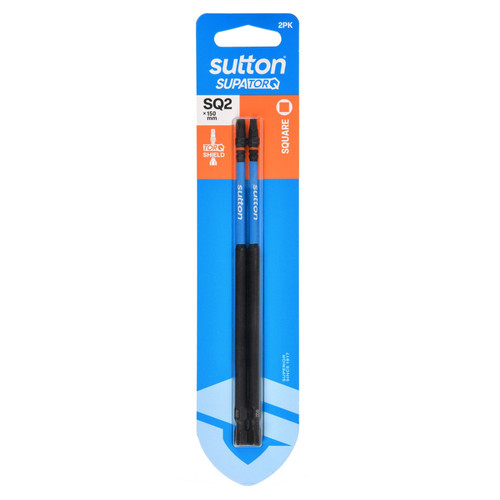 2PK SQ2 X 150MM SQUARE/ROBERTSON SUPATORQ DRIVER BIT