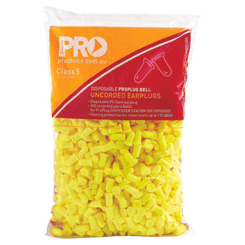 500PK DISPOSABLE  UNCORDER EARPLUGS
