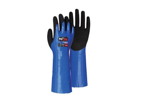 SZ 10 360MM CHEMICAL RESISTANT NITRILE COATED GLOVES
