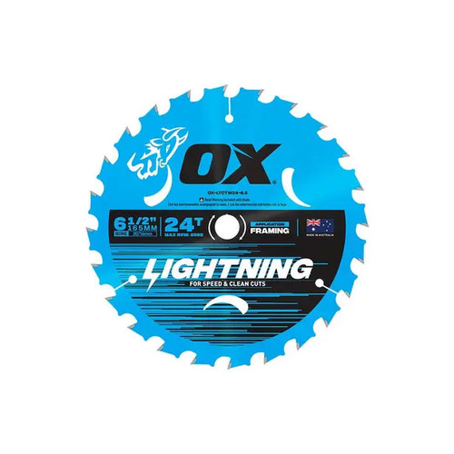 165MM 24T TCT LIGHTNING CIRC SAW BLADE FOR WOOD