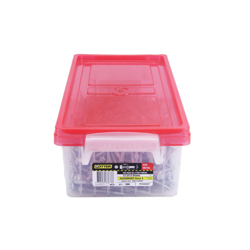12G-24X50MM C4 NO5 (S500) HEX SDS WITH SEAL PLAIN - 1000PK