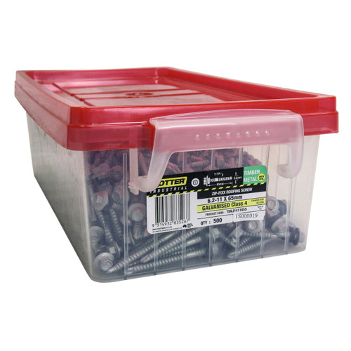 14GX50MM C4 ZIP-FIXX HEX HEAD SCREW PLAIN -1000PK