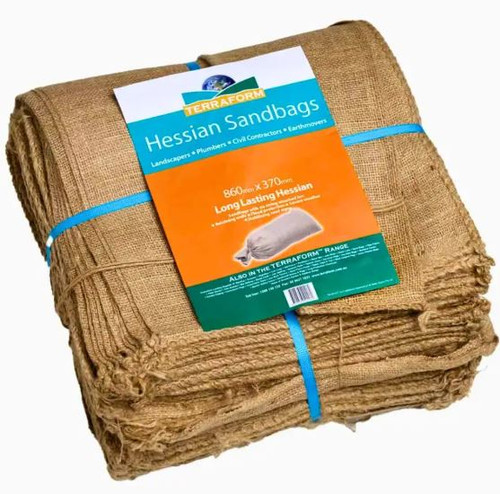 50PK 860MM X 370MM HESSIAN SANDBAGS