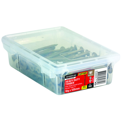 16GX100MM CHEMSHIELD FLAT HEAD CONSTRUCTION SCREW - 250PK
