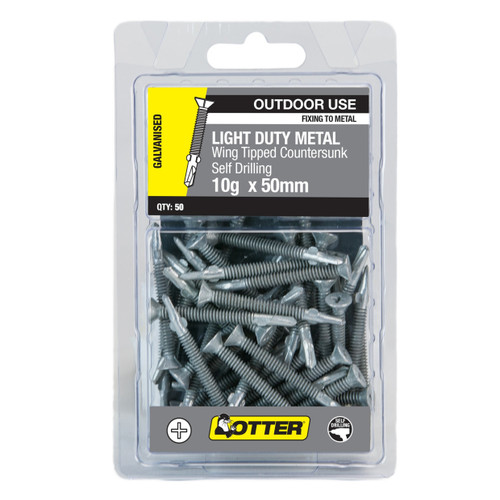 10GX60MM GALV WING TIP CSK SDS - 50PK