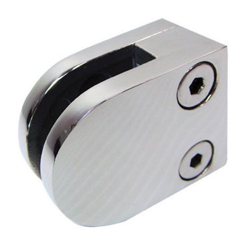 GLASS CLAMP FLAT 8/10/12MM MIRROR S/S 316