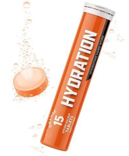15PK ORANGE EFFERVESCENT TABLETS - HYDRATION