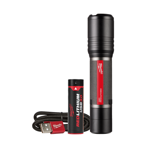 REDLITHIUM USB RECHARGE SLIDE FOCUS FLASHLIGHT KIT -BAT&CHRG
