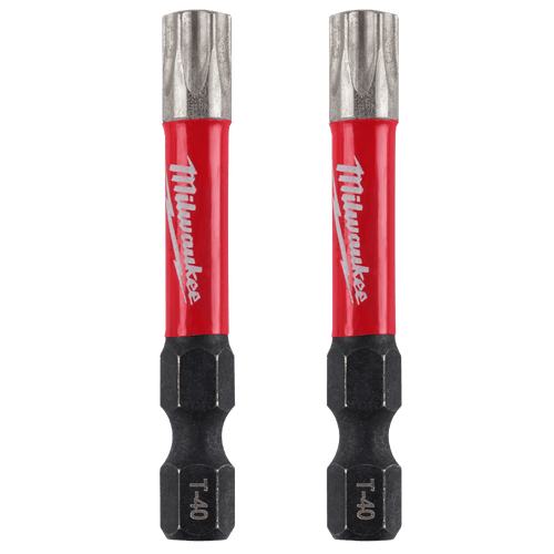 2PK T40 X 50MM (2\") TORX SHOCKWAVE POWER BIT