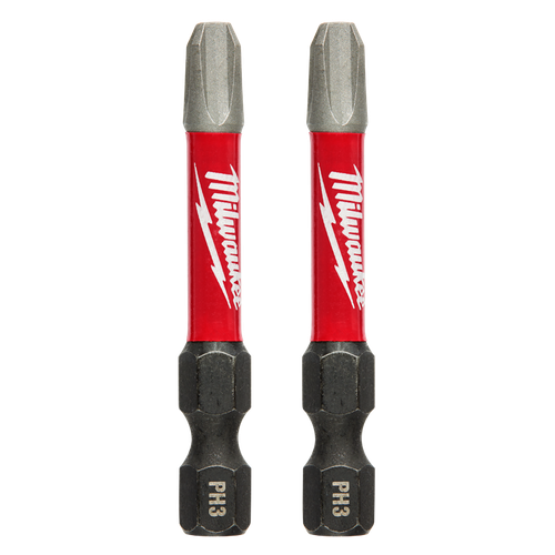 2PK #3 X 50MM (2\") SHOCKWAVE PHILLIPS POWER BIT