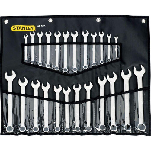 24PCE METRIC/AF RING & OPEN END SPANNER SET