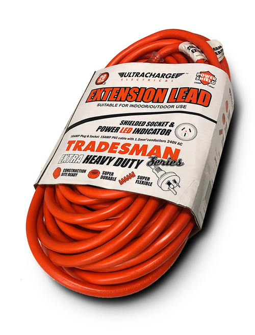 20MTR HEAVY DUTY EXTENSION LEAD 10AMP PLUG