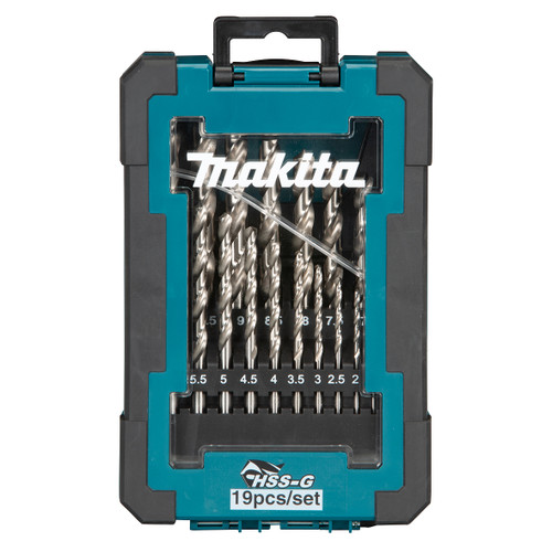 19PCE 1-10MM HSS METAL DRILL BIT SET