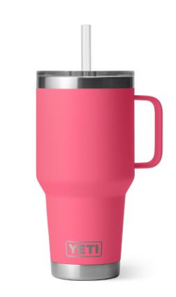 (O) 1LTR 35OZ RAMBLER INSULATED STRAW MUG-TROPICAL PINKL