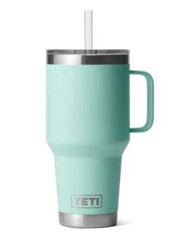 1LTR 35OZ RAMBLER INSULATED STRAW MUG-SEAFOAM