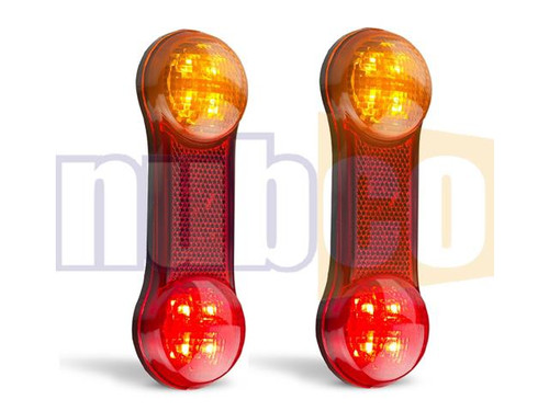 DB SERIES 12V LED LAMP STOP/TAIL/INDICATOR 2PK 150X50MM