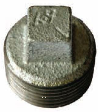 40MM GAL MAL SQUARE HEAD PLUG
