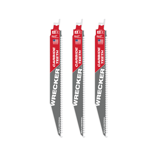 3PK 230MM THE WRECKER CARBIDE TEETH SAWZALL BLADE