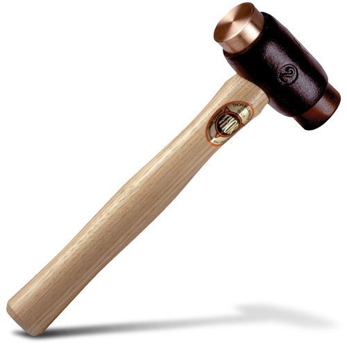 2LB 38MM COPPER & RAWHIDE FACED HAMMER TIMBER HND