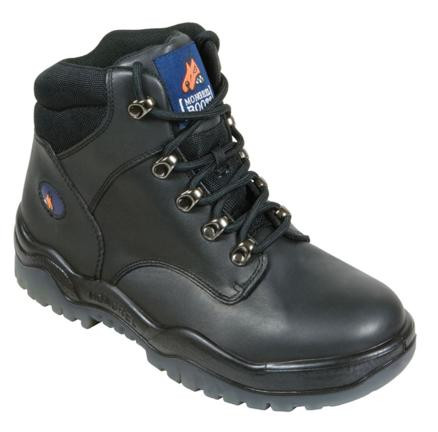 LACE UP STEEL TOE SAFETY BOOT BLACK SIZE5