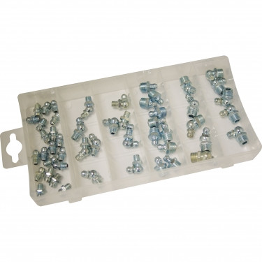 50 PCE HYDRAULIC GREASE FITTINGS ASSORTMENT KIT