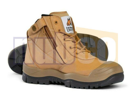 SIZE 5 WHEAT ZIP SIDE SCUFF CAP SAFETY BOOT