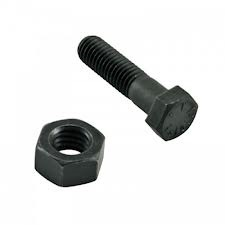 M12X90MM CL8.8 HEX BOLT & NUT BLK
