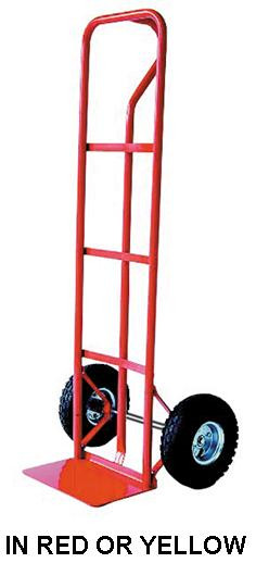 250KG RED HAND TROLLEY - 10\" PNEUMATIC WHEELS