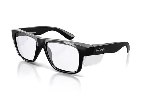 FUSIONS SAFETY GLASSES BLACK FRAME / CLEAR LENS