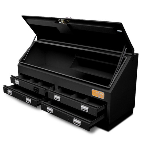 1770X600X750MM CHARCOAL UPRIGHT STEEL TRUCK BOX 4 DRAWER