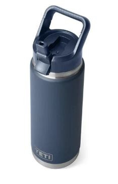760ML 26OZ RAMBLER INSULATED BOTTLE W/ STRAW LID-NAVY