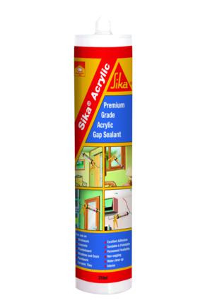 300ML WHITE SIKASEAL ACRYLIC 100 JOINT GAP SEALANT CARTIDGE