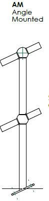 42 DEG. MOUNT ANGLE GALV STANCHION