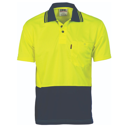 XS Y/N S/S HI-VIS MICROMESH POLO SHIRT
