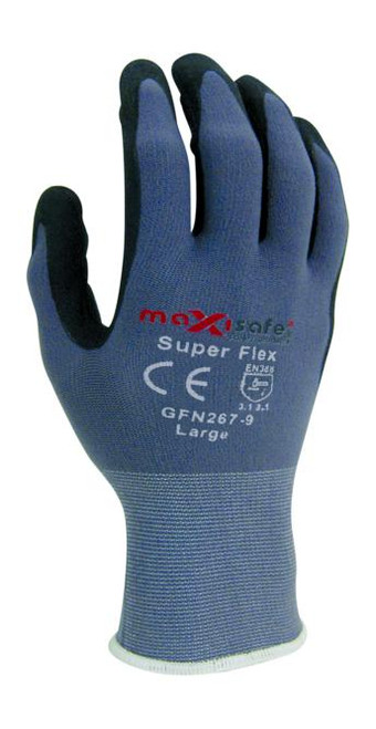 XL SUPERFLEX POLYURETHANE/NITRILE COATED GLOVES