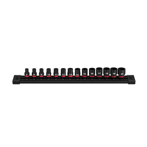 14PC 3/8\" DRV METRIC STD 6PT SHOCKWAVE IMPACT SOCKET SET
