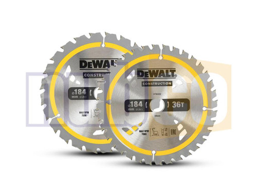 184MM 25/36TPI CONSTRUCTION WOOD CUTTING SAW BLADE 2PK