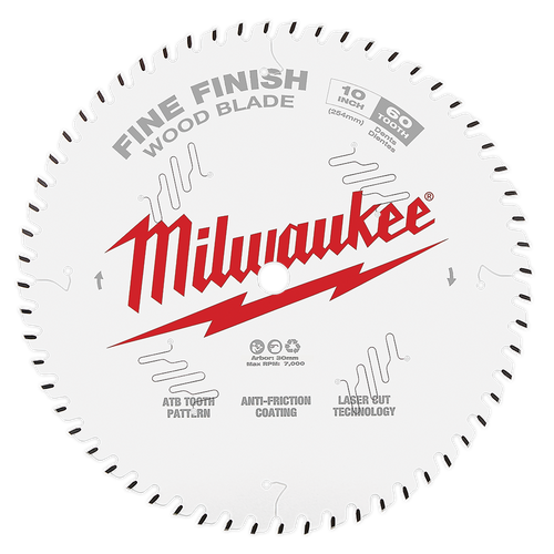 10\" 254MM 60T FINE FINISH CIRC SAW BLADE