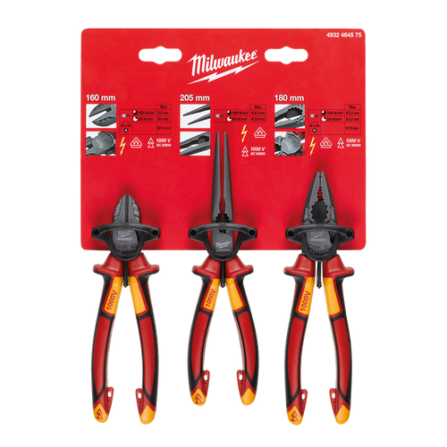3PCE VDE PLIERS SET - 4932464572 , 4932464564 & 4932464568