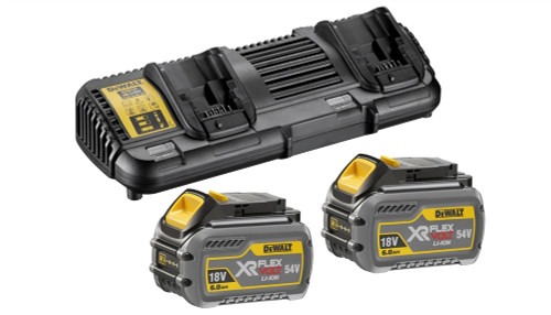 54V FLEXVOLT STARTER KIT 2 PORT CHARGER,2X6.0AH 54V BATT