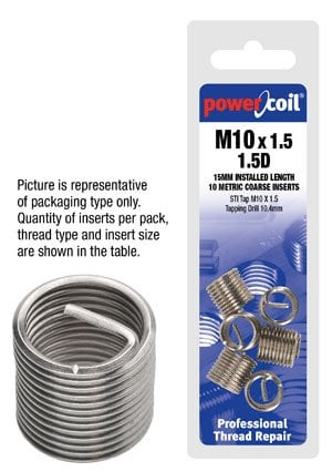 (16MM) M16X2MM X 1.5D THREAD REPAIR INSERTS 5PK